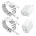 iPhone 17 16 15 Fast Charger, 2Pack USBC Double Charger Block with 10FT Long C to USB C Cable, Dual Fast Charger Compatible with iPhone 17 Pro Max/17