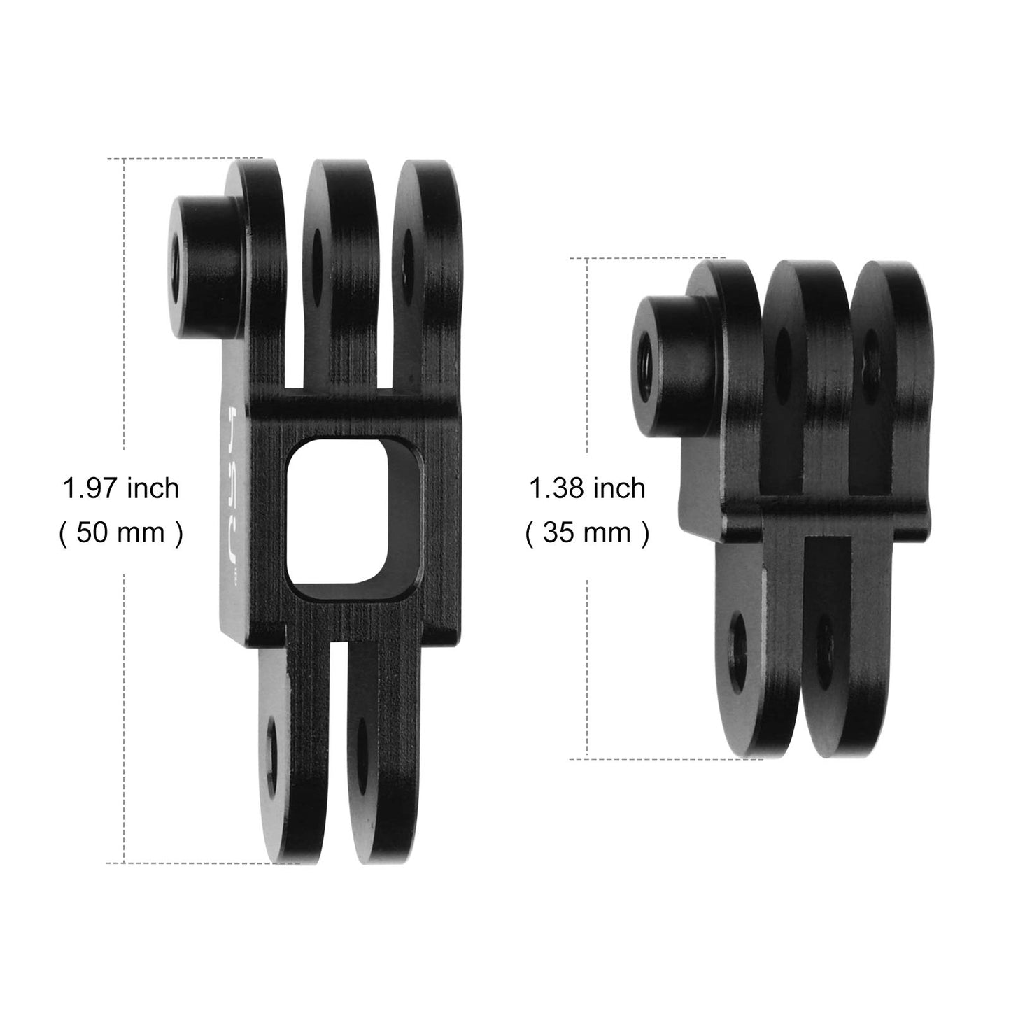 HSU Aluminum Extension Arm for GoPro Hero 13/12, Metal Adjust Arm Straight Joints Mount, Same Direction Straight Joints Mount for Go Pro Hero