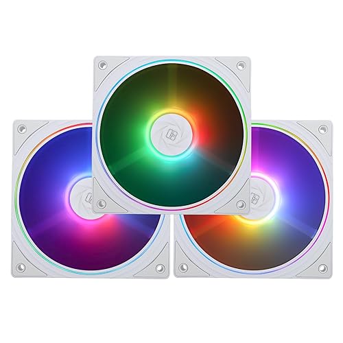 Thermalrlght TL-S12W-S X3 CPU Case Fan 120mm Cooler Fan, 3 Pack 4pin PWM Silent Computer Fan Under 23.2dB(A) for Case CPU Liquid Cooler and CPU Air