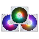 Thermalrlght TL-S12W-S X3 CPU Case Fan 120mm Cooler Fan, 3 Pack 4pin PWM Silent Computer Fan Under 23.2dB(A) for Case CPU Liquid Cooler and CPU Air