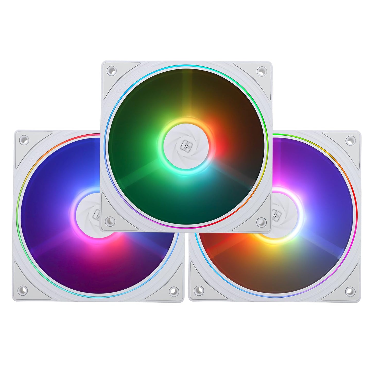 Thermalrlght TL-S12W-S X3 CPU Case Fan 120mm Cooler Fan, 3 Pack 4pin PWM Silent Computer Fan Under 23.2dB(A) for Case CPU Liquid Cooler and CPU Air