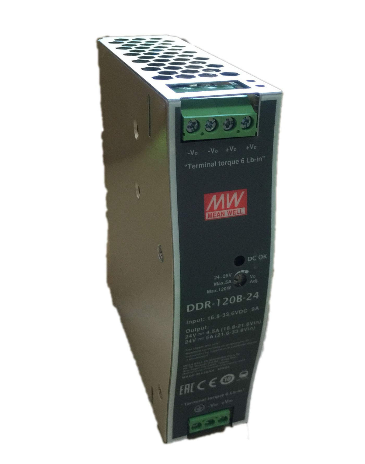 Meanwell DDR-120B-24 24V 5A 120W DIN Rail Type DC-DC Converter