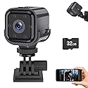 Guardhouse Mini Camera, Two Way Audio, 120°Pan Tilt Rotation, Local MicroSD Card Storage, WiFi Remote Mobile App Control for Indoor,Outdoor Security