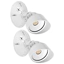 Maxxima LED White Outdoor Flood Security Wall Light 950 Lumens 3000K 2 Pack
