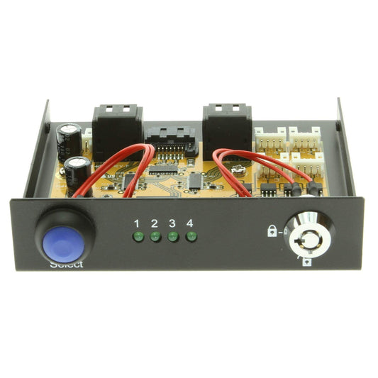 Coolgear 4 Port SATA III Switch 3.5inch Bay Mount Design with KeyLock and LED