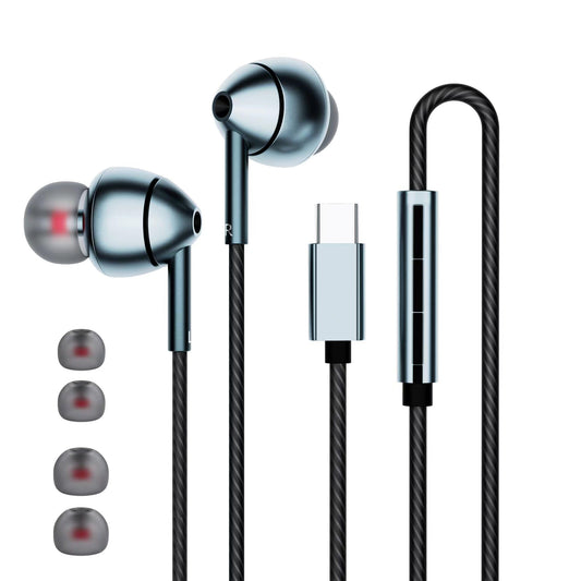 USB C Headphones for Samsung Galaxy S23 FE S22 S21 S20 A53 A54 Wired Earbuds in-Ear Type C Earphone with Microphone Volume Control Bass Stereo Noise…
