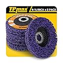 TPmax 4-1/2" x7/8'' Stripping Discs Rust Remover Wheel Remove Paint and Oxidation Poly Strip Wheel Disc Abrasive Angle Grinding Wheel - 5 Pack(Purple)