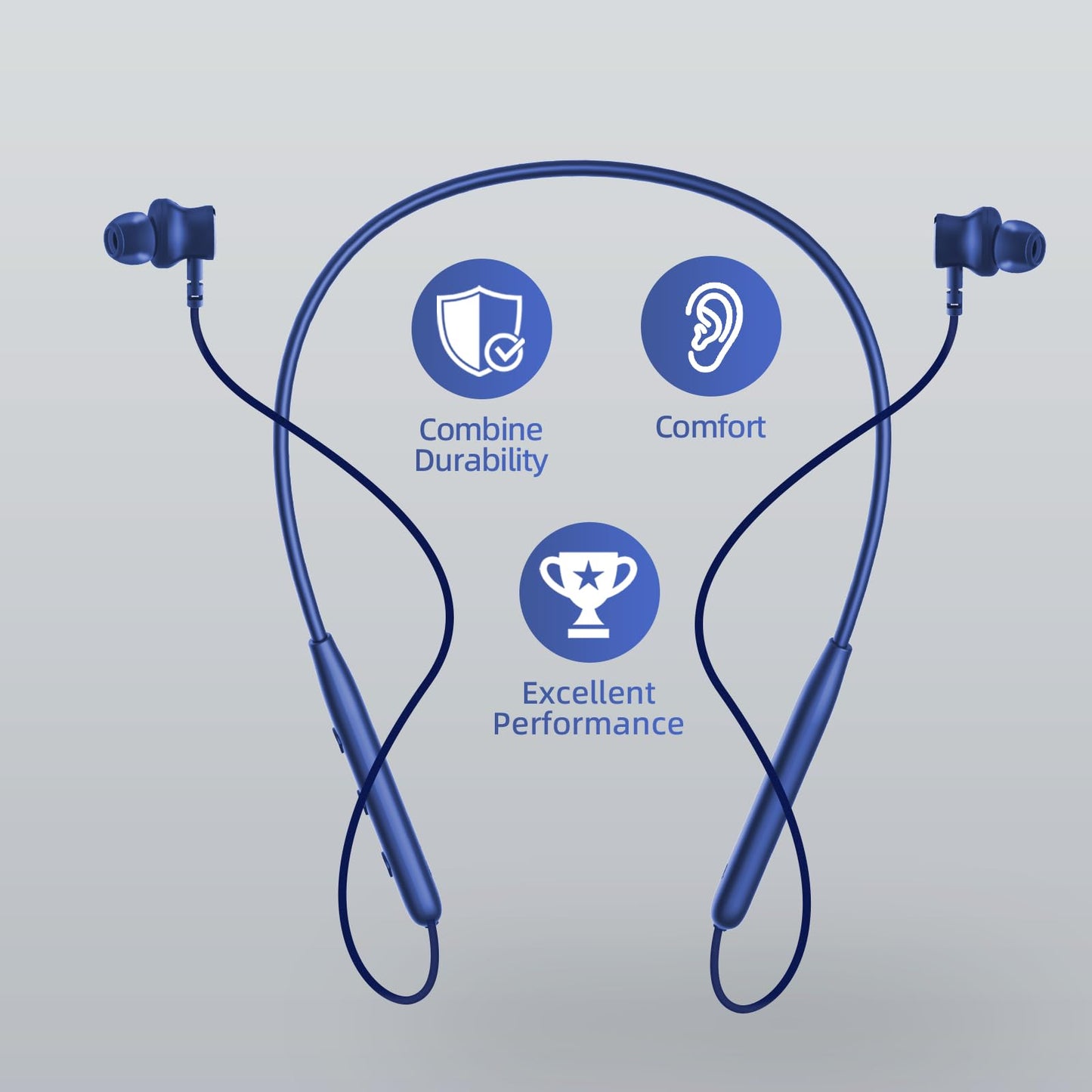 CXPSUE Neckband Earbuds Bluetooth with Stereo Sound,Headphones Wireless with 60 Hours Playtime,Wireless Headphones,Ear Buds Wireless Bluetooth Earbuds