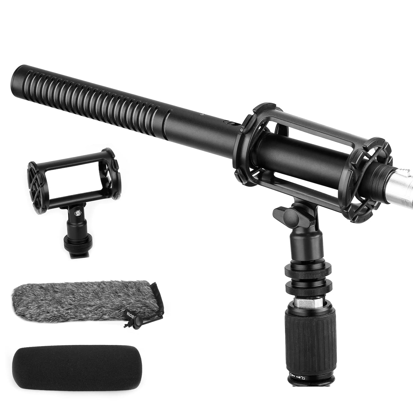 BOYA XLR Microphone BY-BM6060 Super-Cardioid Shotgun Condenser Microphone with 24 48V Phantom Power for Camera Film Interview ENG/EFP Outdoor