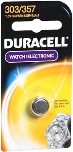 Duracell Silver Oxide Battery 1.5 Volt 303/357/76, 1 Each (Pack of 5)
