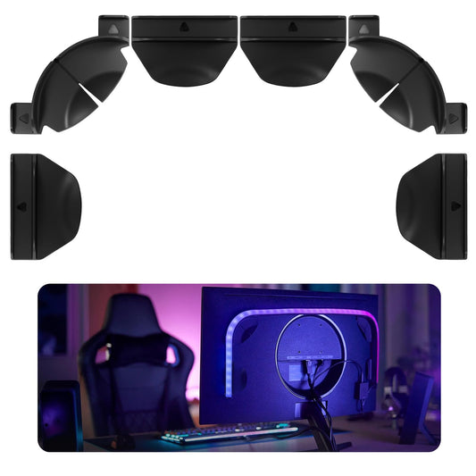 Upgraded Brackets Set Fit for Philips Hue Play Gradient Light Strip, Compatible with 55" 65" 75" Hue TV Lightstrip, Light Strip Brackets Kit, LED