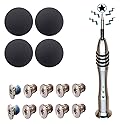 SLAUNT 4 Pack Rubber Feet 10pcs Repair Replacement Screw Compatible with Mac Book Pro Retina A1425 A1502 A1398 13" 15" Bottom Case Screw Rubber Feet