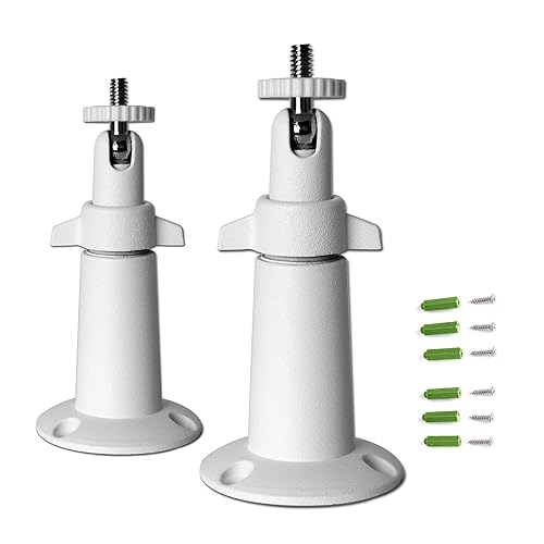 Security Camera Wall Mount Bracket (1/4'') Adjustable Indoor/Outdoor Mount Compatible with Arlo, WYZE, Amcrest, TENVIS, Faleemi, Wansview, CCTV Camera