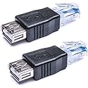 Herfair Ethernet to USB Adapter 2PCS for ADSL Modem/Router/Computer Camera/Surveillance Camera with Network Function - RJ45 LAN Internet Male to USB