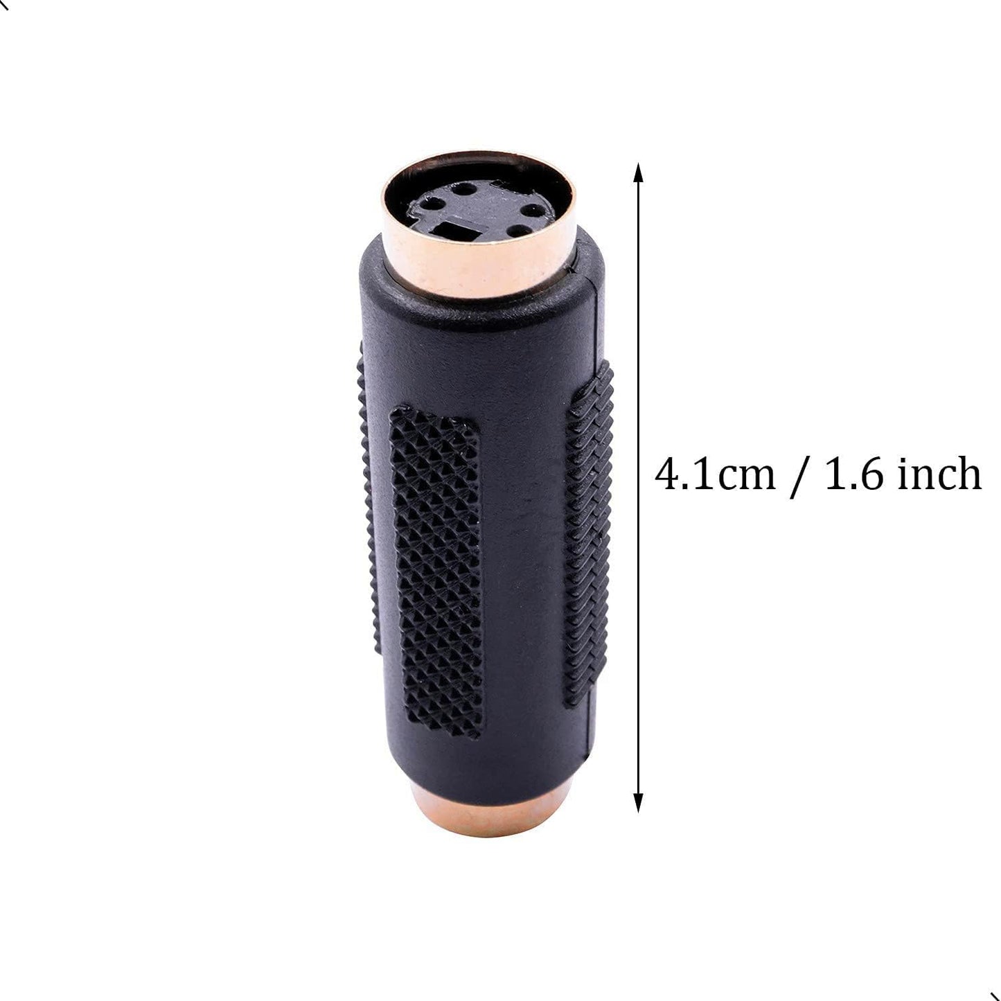 QJZXUEZHEN 2Pcs S-Video 4 Terminal Female to Female Connector Stereo Audio Video Cable Adapter Coupler