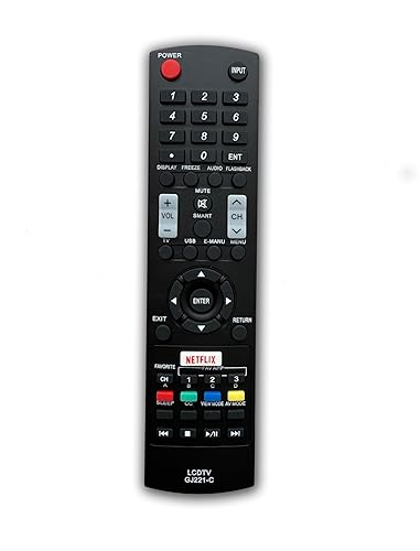 Remote Control Replacement for Sharp Smart LCD TV LC-65LE645U LC-32LE653U LC-55LE653U LC-48LE653U LC-43UB30U LC-50UB30U LC-55UB30U LC-65UB30U