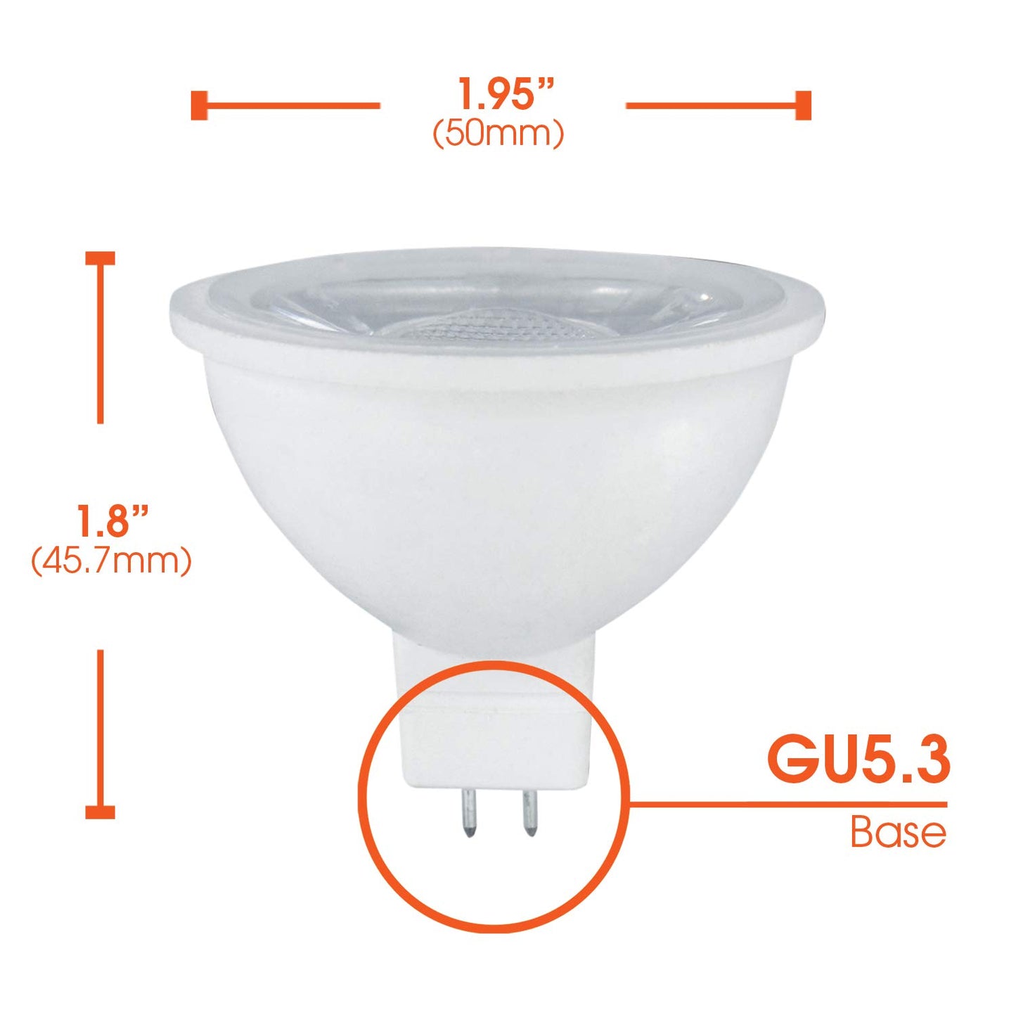Xtricity LED MR16 GU5.3 Spotlight Light Bulb, 7W (50W Equivalent), (4 Pack)