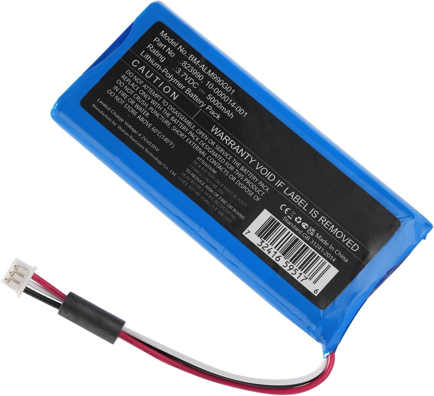 Ejjinenbby 3.7V 5000mAh 823990 2GIG GC3e Battery Replacement for 2GIG GC3e Panel SP1-GC3 GC3 Panel,10-000014-001