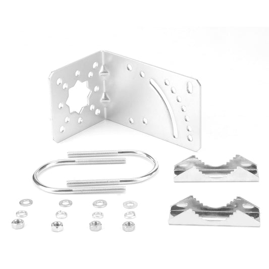 ZDTECH Pole Mount Bracket L Mounting Bracket to Wall Hardware Accessories for LPDA yagi Outdoor Antenna with U-Bolt, Mounting Screws, Signal Booster