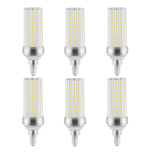 stvono 6 Pack E12 LED Bulb 20W, 150W Equivalent Candelabra Light Bulbs, 6000K Daylight, 2000LM, Non-Dimmable, Ceiling Fan Light Bulbs, Chandelier