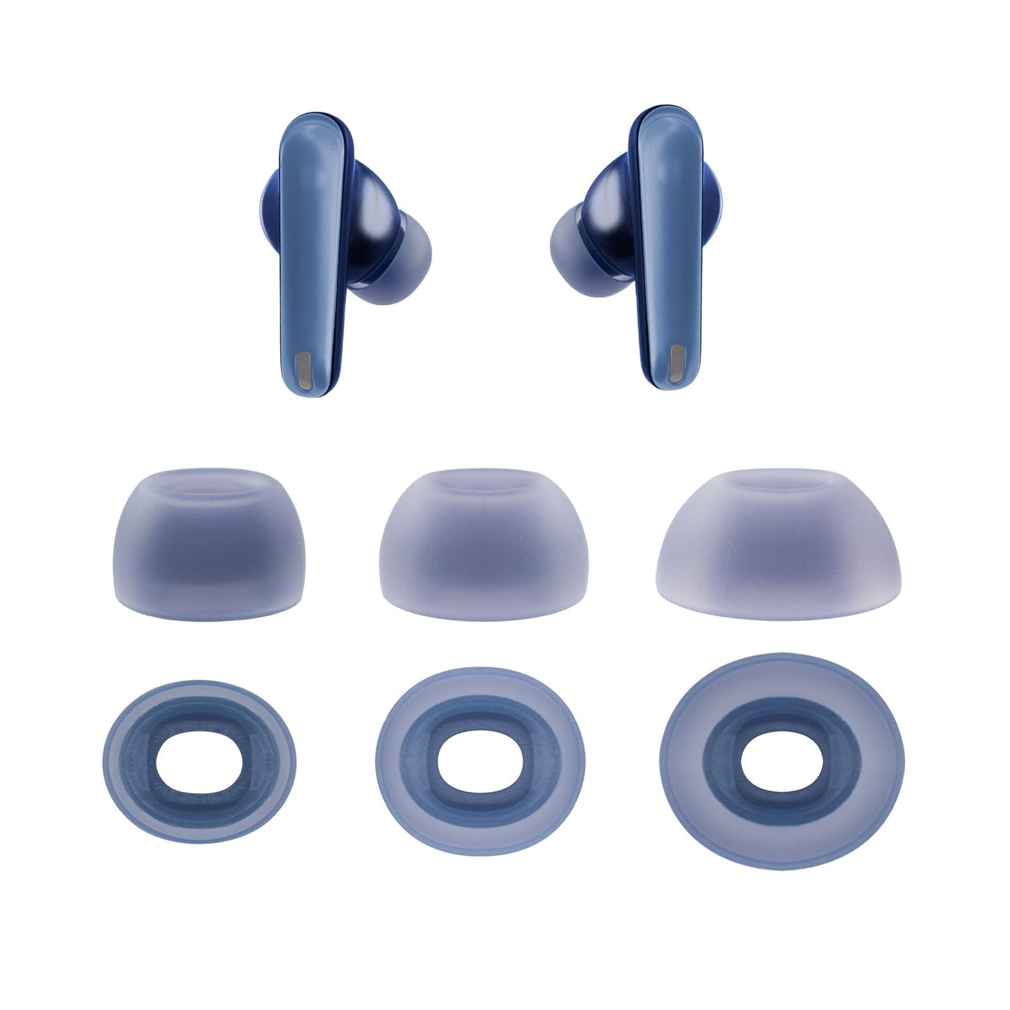 Klowcok Replacement Eartips for Soundcore by Anker Liberty 4 NC Earbuds, Not for Other Models, Flexible Silicone Earbuds Tips, 3Pairs (S/M/L) Blue