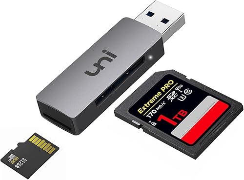 uni SD Card Reader, USB 3.0 SD Card Adapter High-Speed Micro SD Memory Card Reader Support SD/Micro SD/TF/SDHC/SDXC/MMC/UHS-I Card Compatible