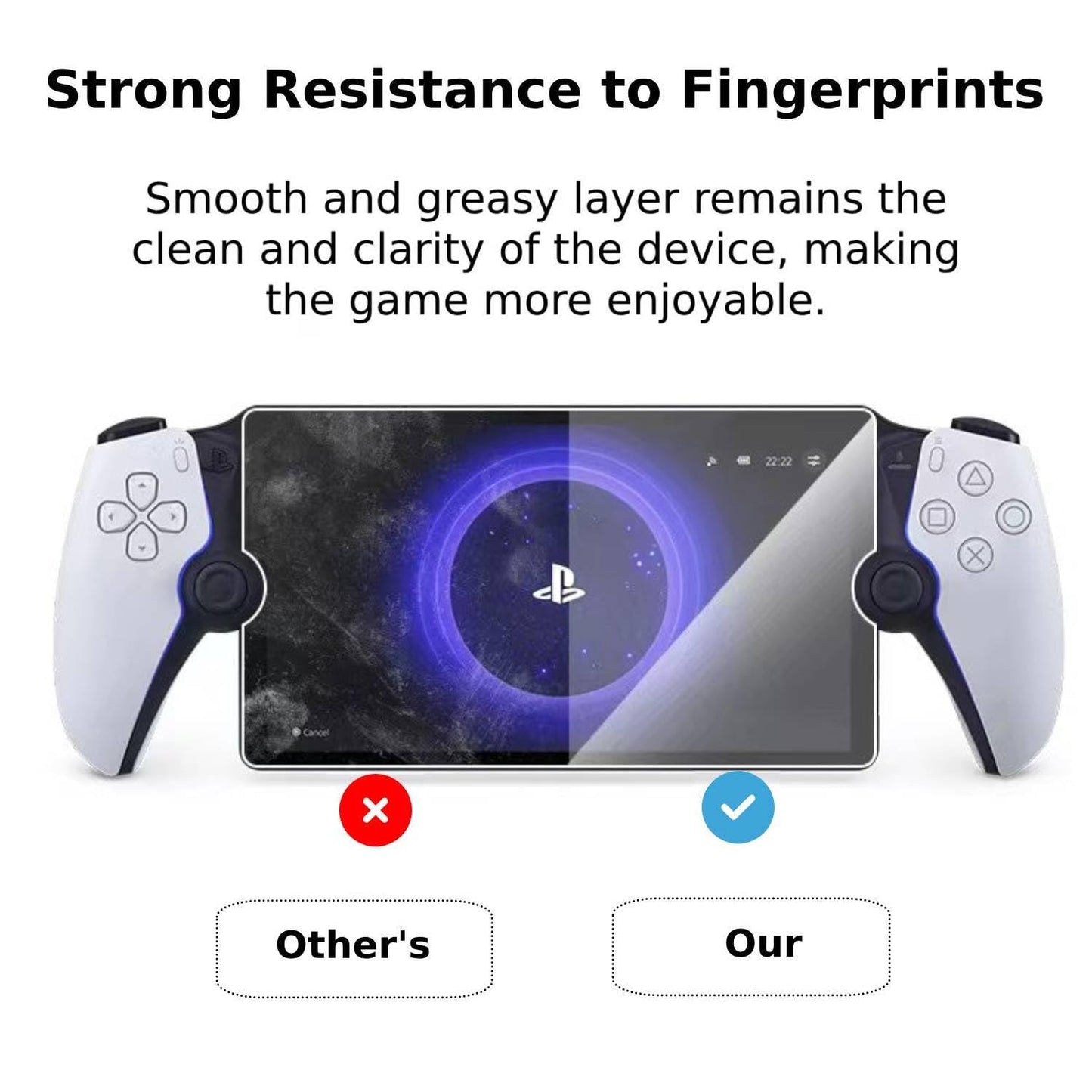 HCHNH ???????????????? Screen Protector for Playstation Portal - 2 Pack PS5 Portal Portable Tempered Glass Screen Protector Accessories (Real Machine Mold