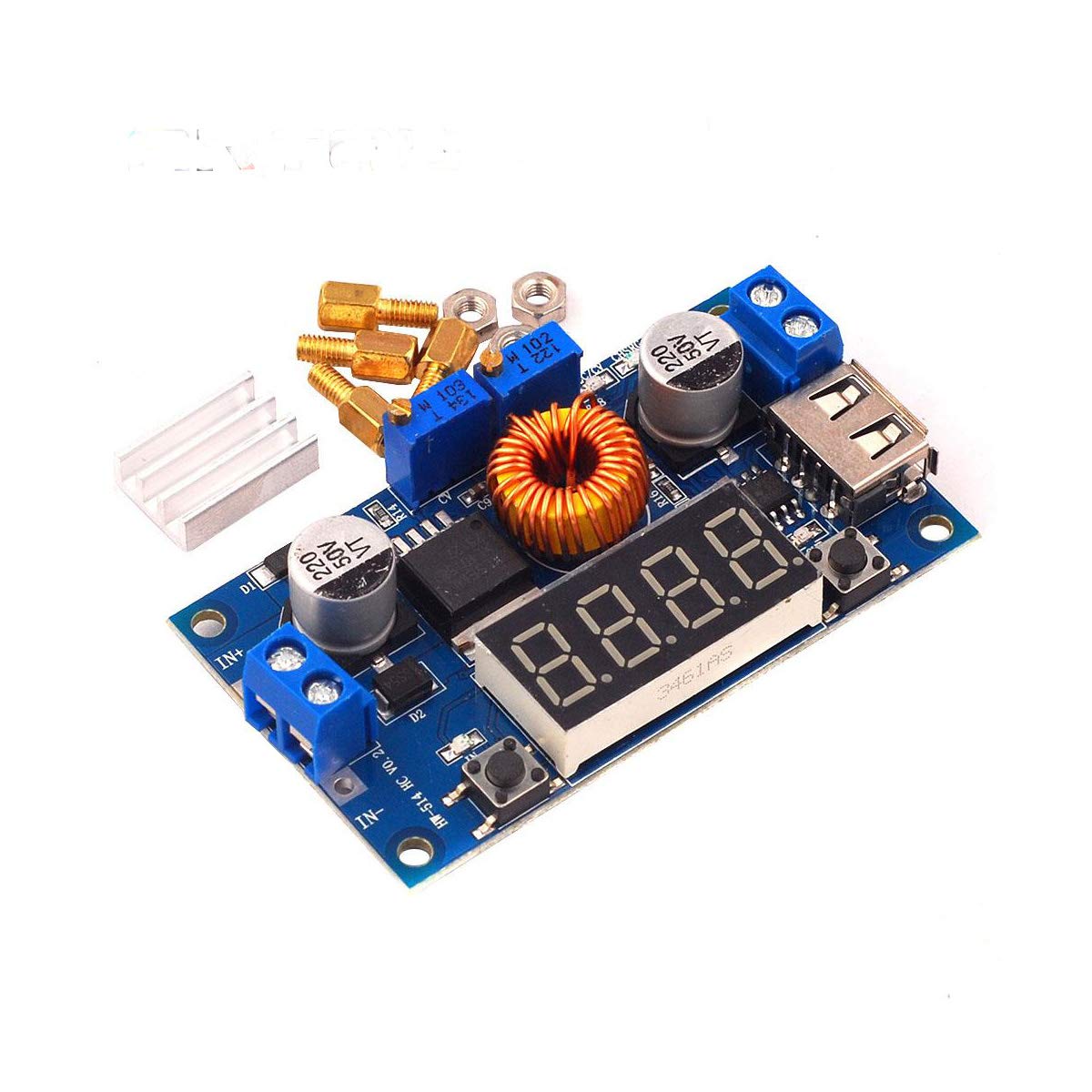 DC-DC XL4015 5A Digital LED Drive Lithum Battery Charger Module CC/CV USB Step Down Buck Converter with Voltmeter Ammeter by Envistia Mall