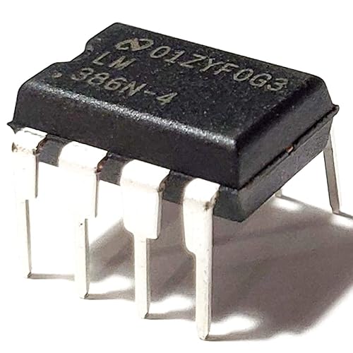 Juried Engineering LM386N-4/NOPB LM386N-4 LM386 Wide Input Voltage Low Power Audio Amplifier with Internal Gain DIP-8 Breadboard-Friendly (1 Piece)