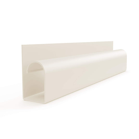 Electriduct Large Hook Channel Cable Raceway Desk Cord and Wire Organizer - 45 Inch - Ivory