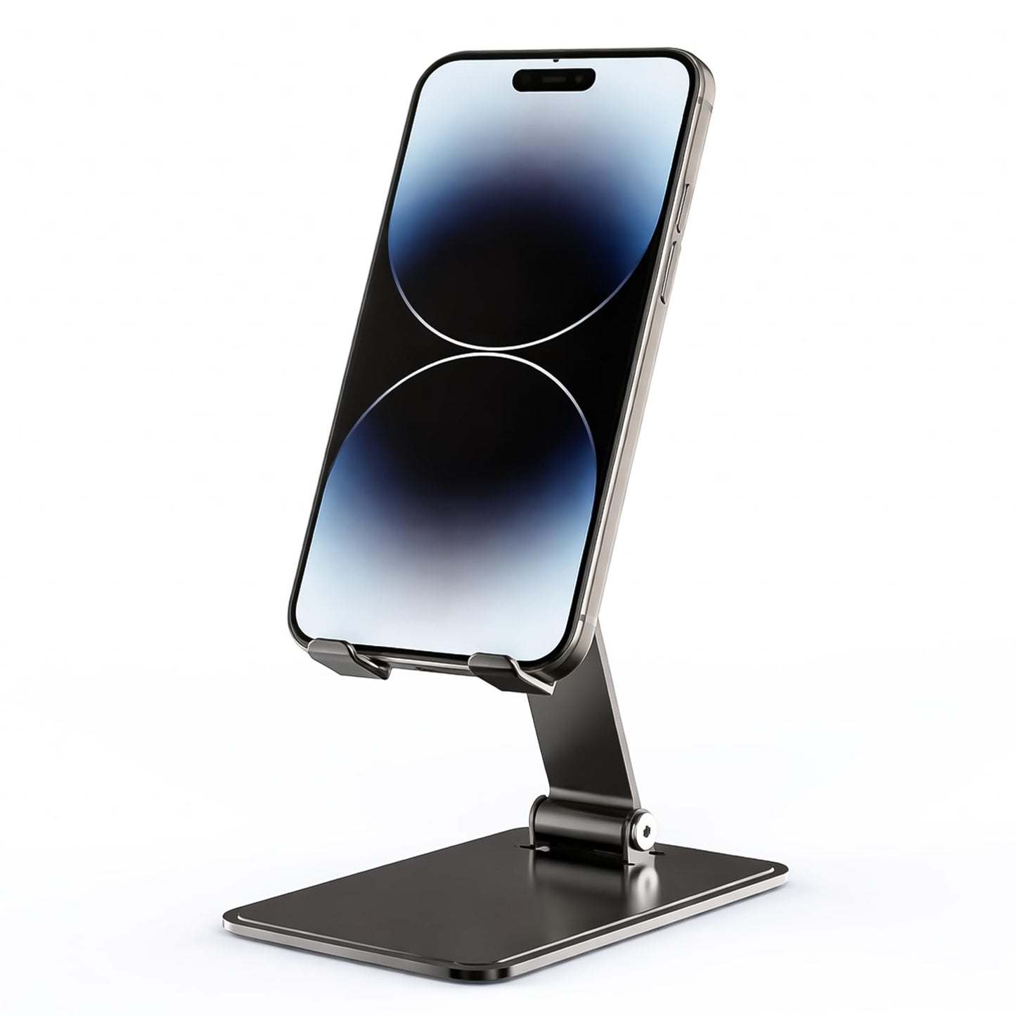 NovalMarts Phone Stand for Desk, Adjustable Aluminium Cell Phone Stand Holder, Foldable Phone Holder for iPhone & Android, Anti-Slip Phone Stand