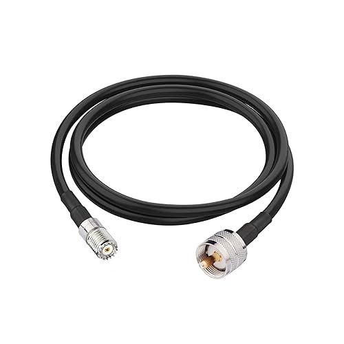 supmory MINI-UHF Adapter MINI-UHF Female to PL259 UHF Male RG58 Cable 3.3 feet