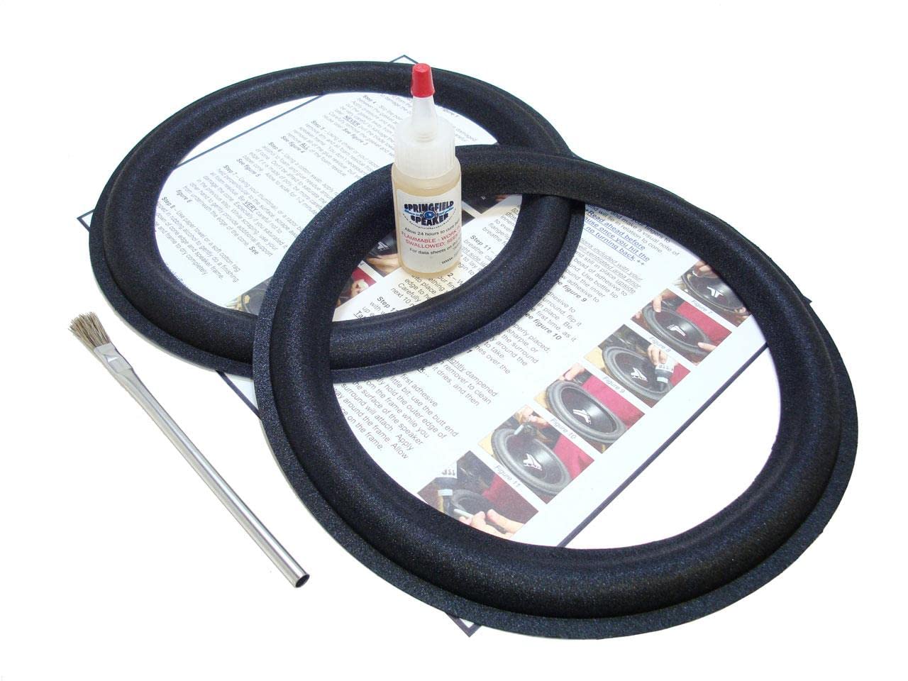 Springfield Speaker Foam Surround Edge Repair Kit - 2 Speaker Kit - 10 Inch - Compatible with Advent: Legacy, Legacy II, Legacy III, Maestro, 25013