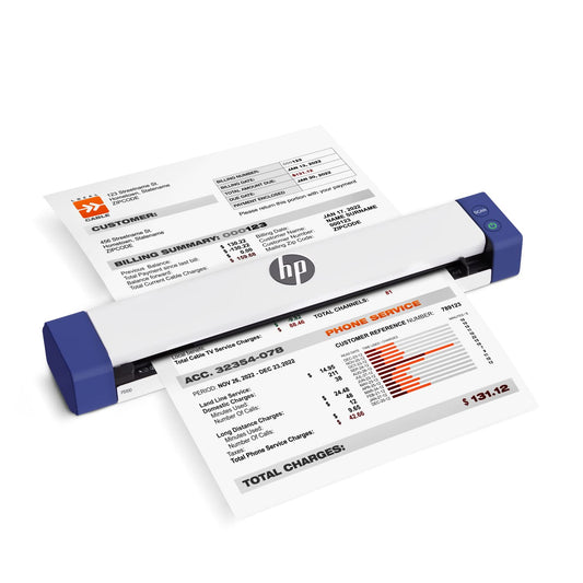 HP Small USB Document & Photo Scanner for Portable 1-Sided Sheetfed Digital Scanning, Model HPPS100, for Home, Office & Business, PC and Mac