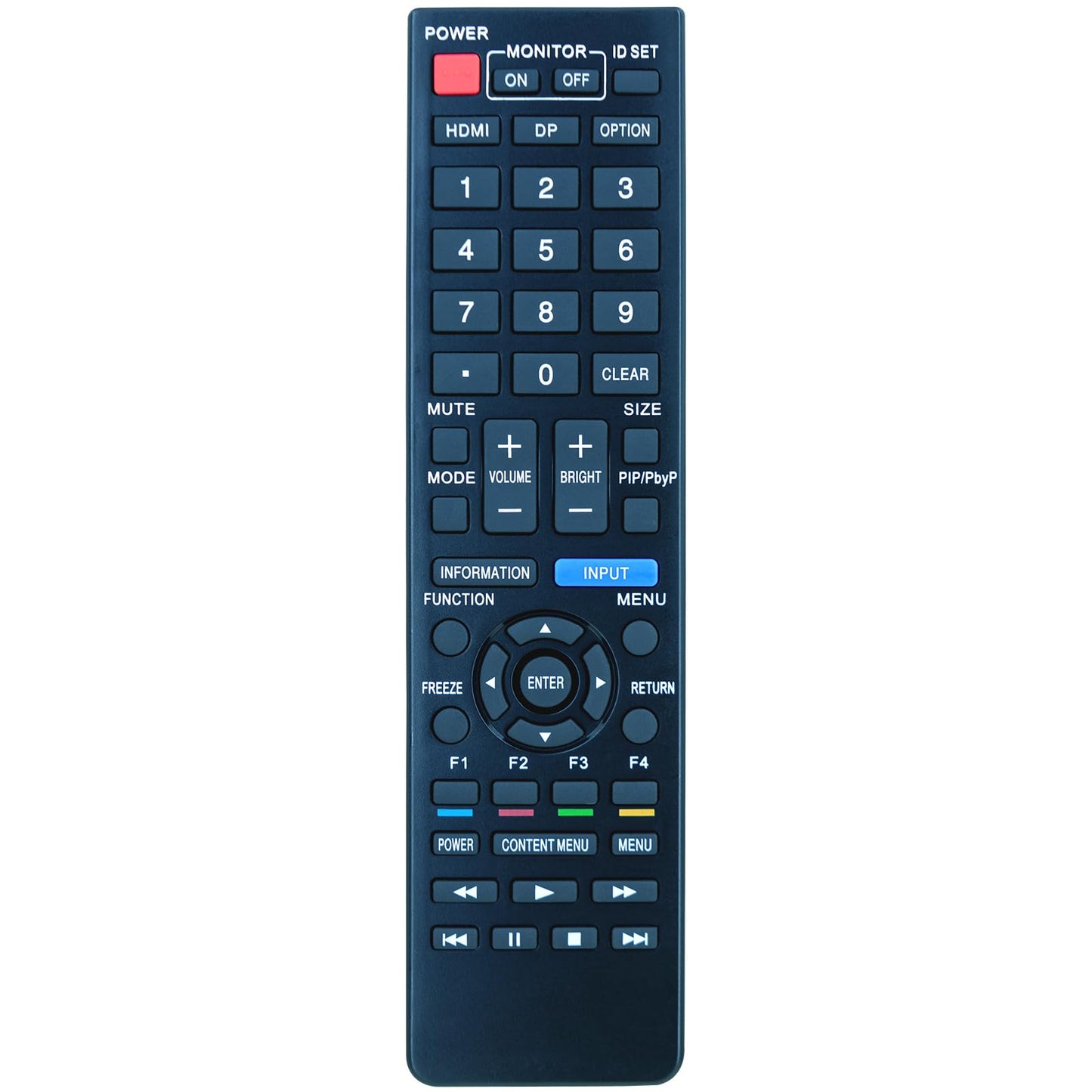 Replacement Remote Control PN-ZR02 for Sharp Display LCD Monitor PN-M401 PN-M501 PN-R426 PN-R496 PN-R556 PN-R606 PN-R706 PN-V701