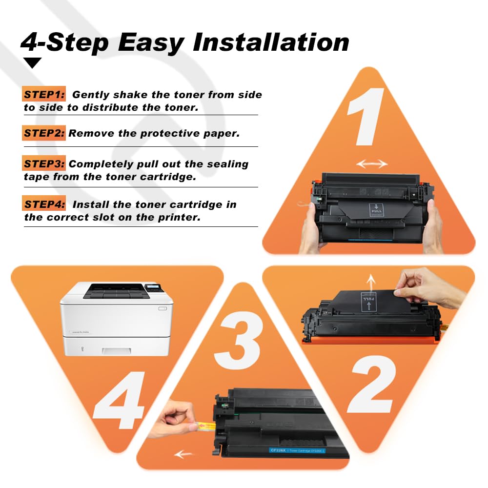 v4ink 2-Pack Compatible 26X Toner Cartridge Replacement for HP 26X CF226X Toner Cartridge High Yield Black Ink for HP Pro M402n M402dn M402dne M402dw
