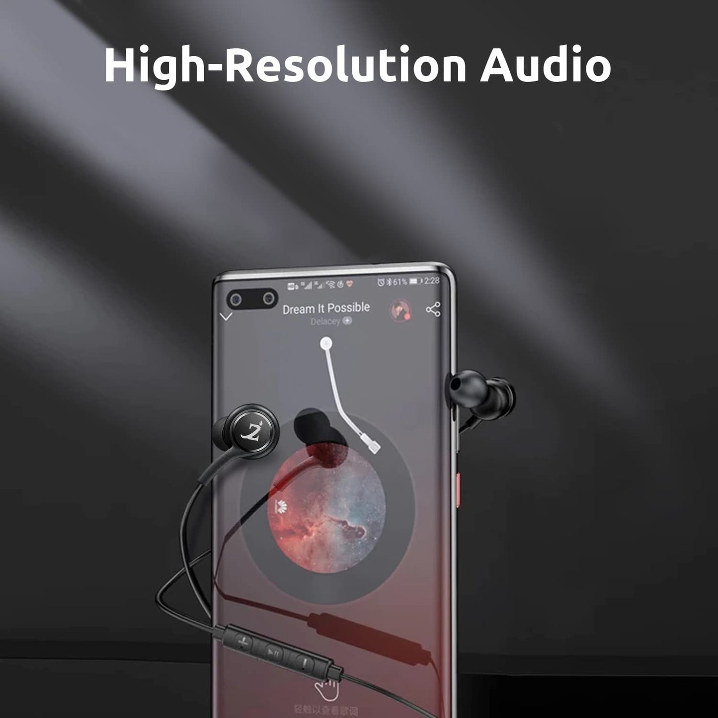 ZAMZAM PRO USB-C Type Stereo Headphones with Hands-Free Built-in Microphone Buttons + Crisp Digital Titanium Clear Audio!