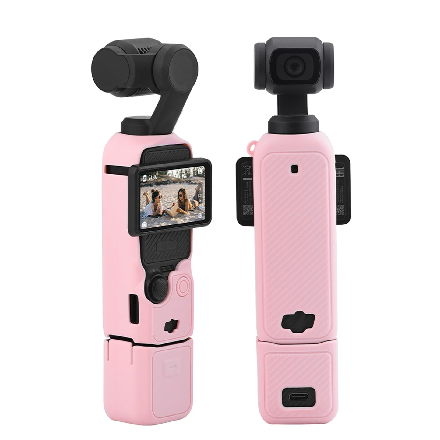 Buziba Silicone Protective Case Cover for DJI Osmo Pocket 3 Silicone Sleeve Protective Cover Handheld Gimbal Action Camera Accessories(Pink)