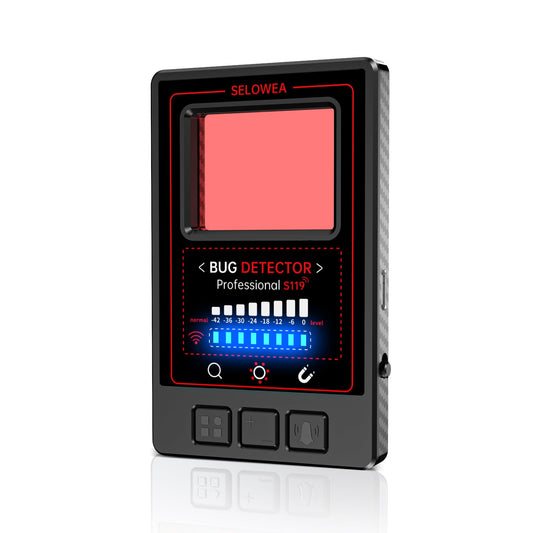 SELOWEA Professional Hidden Camera Detector | Anti-Spy RF Signal Scanner, GPS Tracker Finder, Portable Bug Detector for Hotel, Travel, Office & Home