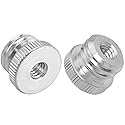 LUORNG 2PCS 1/4'' Female to 5/8'' Male Threaded Screw Adapter for Microphone Stand Mount Tripod Laser Level Adapter