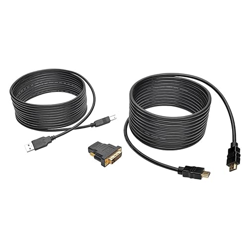 TRIPP LITE P782-015-DH HDMI DVI USB KVM Cable Kit, A/B Keyboard Video Mouse, 15'