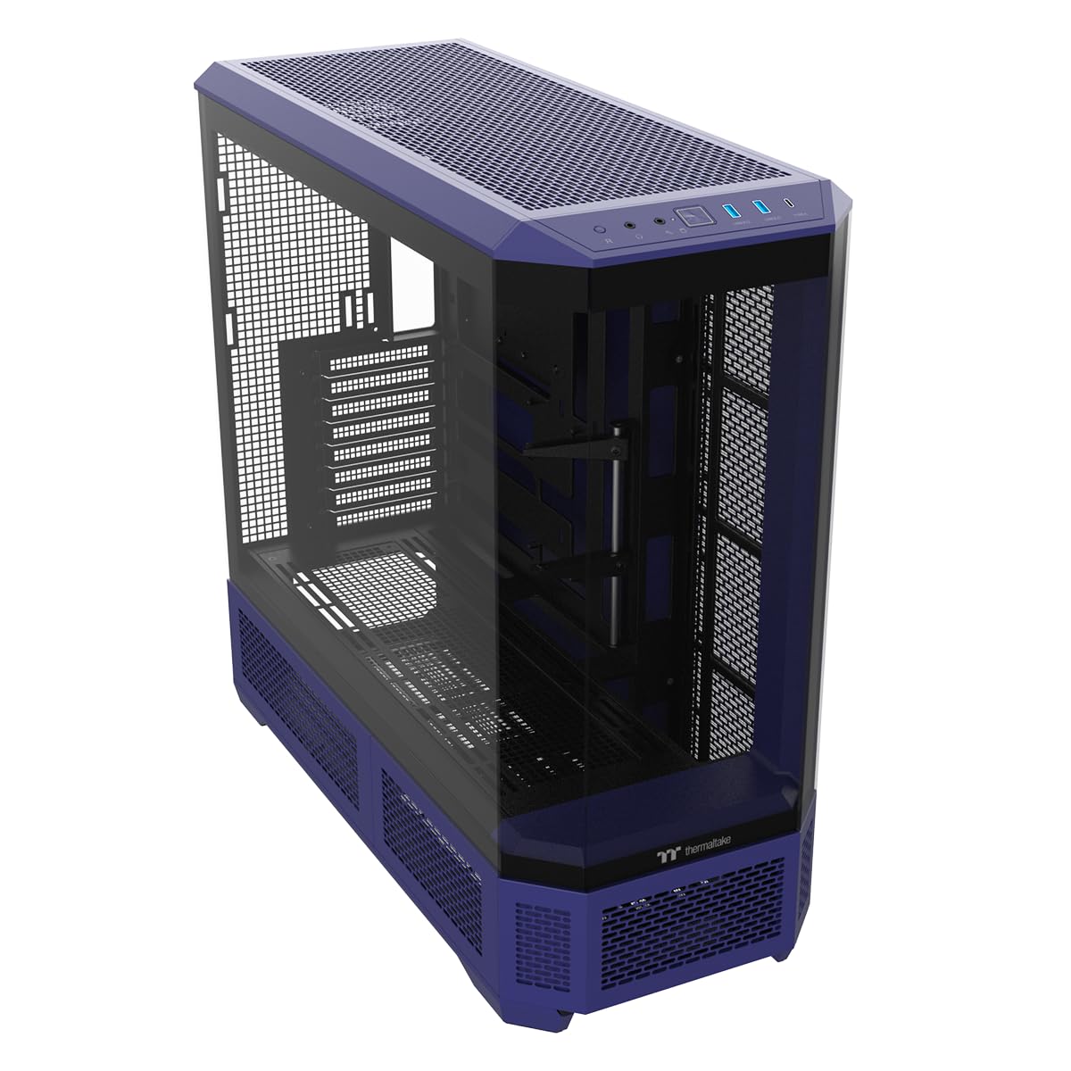 Thermaltake View 600 TG; Full Tower; 420mm Radiator Support; 480mm GPU Clearance; Hidden Connector Support; Rotatable PCIe Slots; 220mm PSU Clearance;