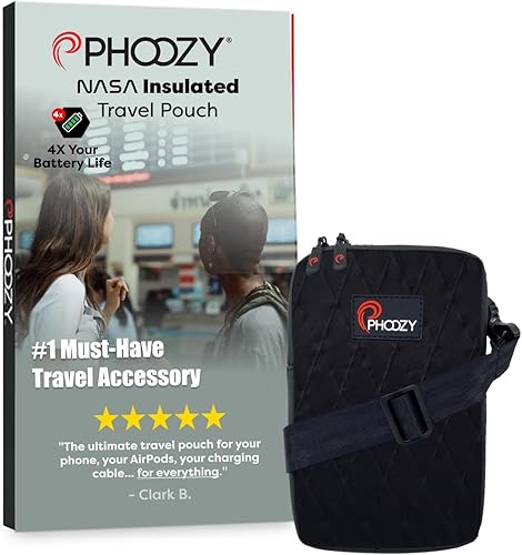 PHOOZY Orion Thermal Phone Pouch with NASA Insulation Technology - Insulated Case for Cold Weather Extends Battery Life 4X - Sauna Protector for Heat