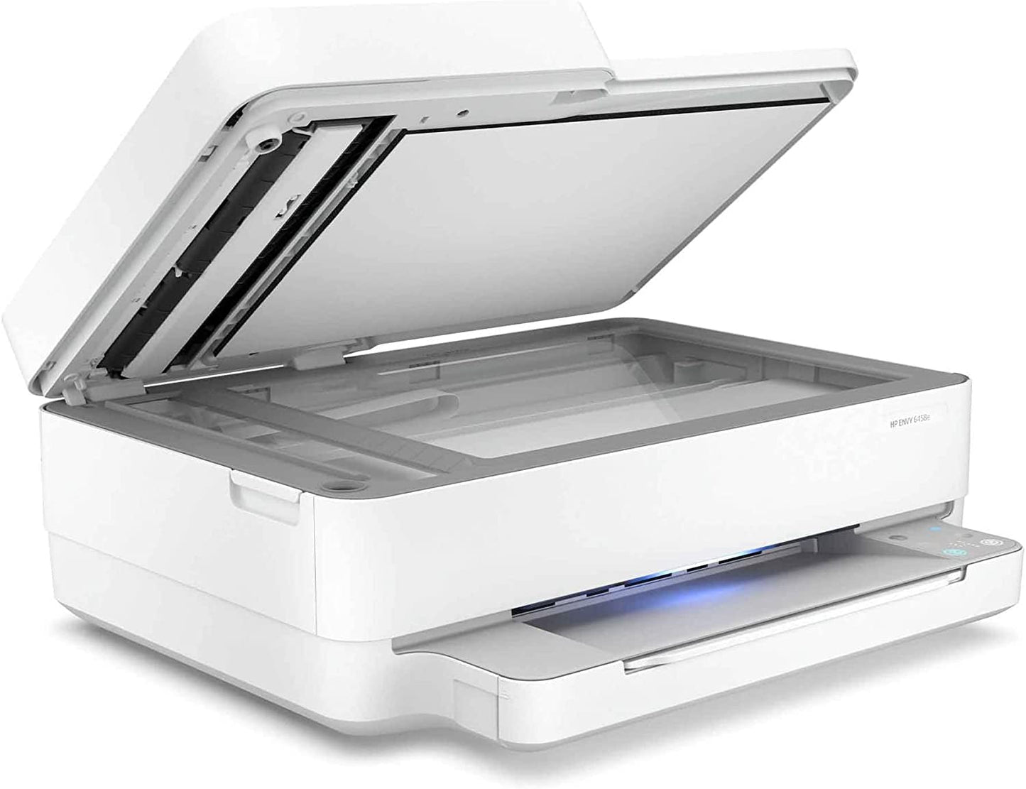HP Envy 6458e All-in-One Wireless Color Inkjet Printer, Home Office, White - Print Copy Scan - 10 ppm, 4800 x 1200 dpi, Auto 2-Sided Printing