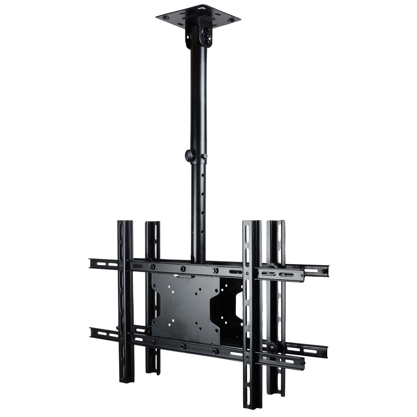VideoSecu Tilt Swivel Height Adjustable Dual TV Ceiling Mount for Most 32"-75" Double LCD LED TVs Monitors up to VESA 600x400mm with TV Ceiling Mount