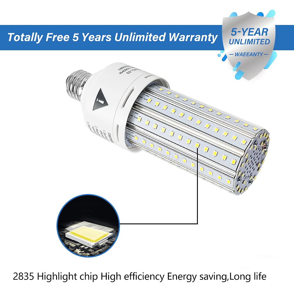 ZP 2 Pack Led Light Bulb 500W Equivalent 7500 Lumen 5000K E26/E27 Medium Base 60W led Bulb for Outdoor Indoor Lamp Area Garage Warehouse Workshop