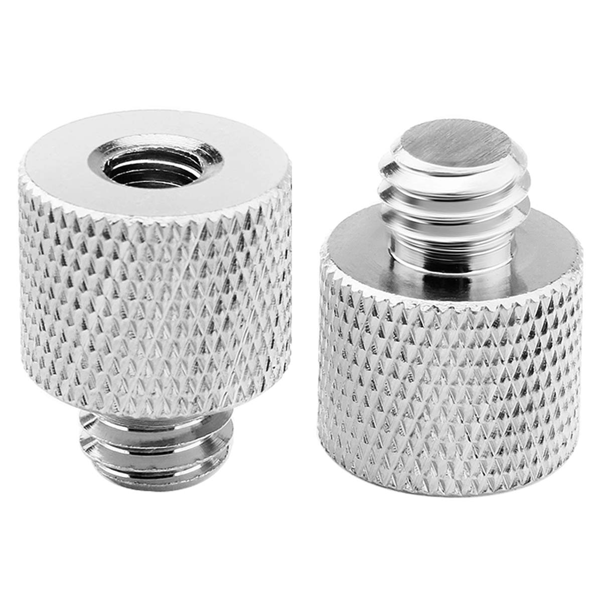 JOMLEY 1/4 to 3/8 Adapter,1/4"-20 Female to 3/8"-16 Male Screw Thread Adapter for Camera Monitor, Mic Stand, Tripod - 2 Pack