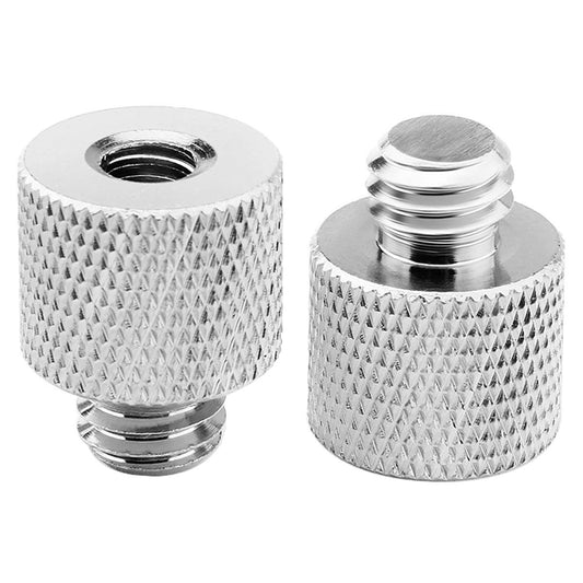 JOMLEY 1/4 to 3/8 Adapter,1/4"-20 Female to 3/8"-16 Male Screw Thread Adapter for Camera Monitor, Mic Stand, Tripod - 2 Pack