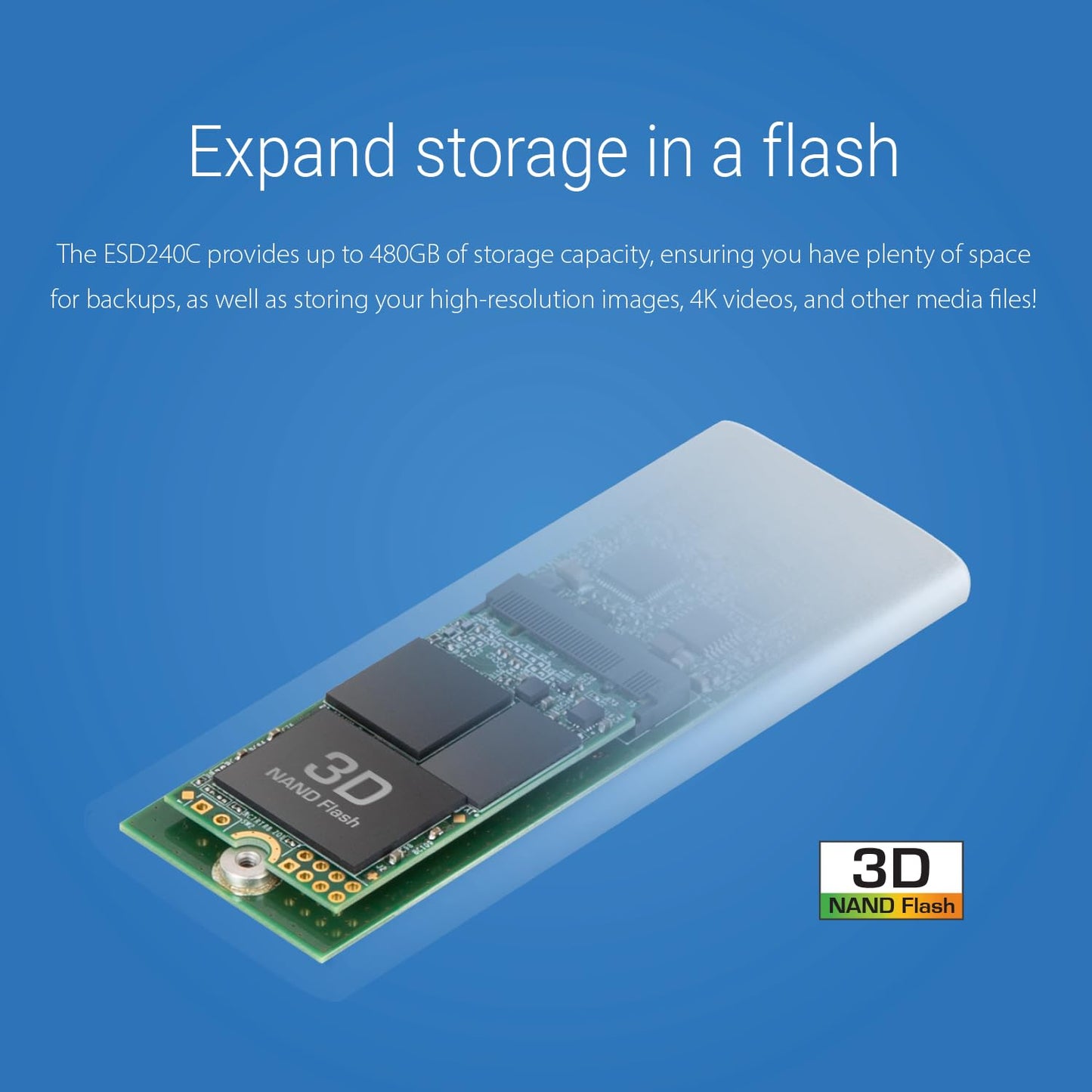 Transcend TS480GESD240C 480GB, USB 3.1 Gen 2, USB Type-C, Up to 520 MB/s, ESD240C, Portable SSD, Lightweight Aluminum Construction, External SSD