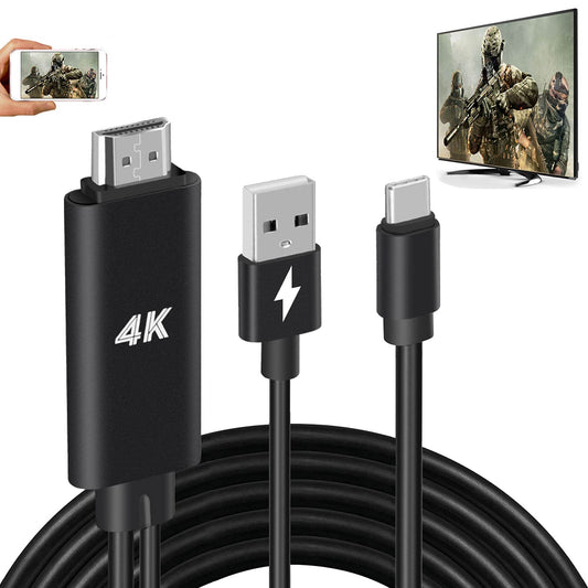 HDMI Adapter USB Type C Cable MHL 4K Video Converter Cord Compatible Samsung Galaxy S24 S23 S22 S21 S20 S10 Note 20 LG V35 Android Phone iMac MacBook